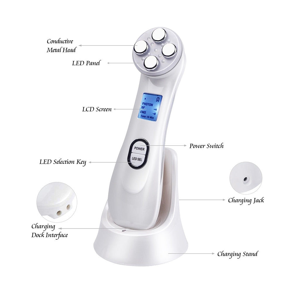 Mesotherapy Electroporation RF Radio Frequency Facial Beauty Device