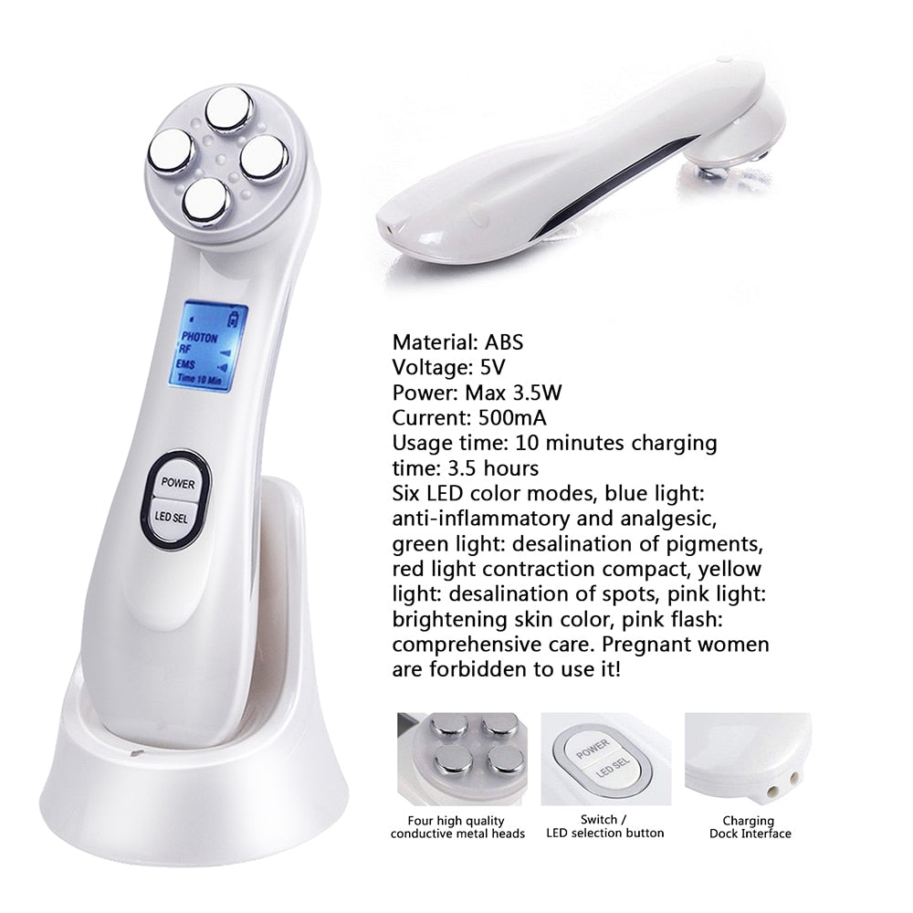 Mesotherapy Electroporation RF Radio Frequency Facial Beauty Device